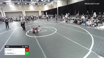 72 lbs Consi Of 4 - Regan Yundt, Pioneer Grappling vs Cody Holtberg, Nor-Cal Inferno