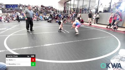 75 lbs Quarterfinal - Chris Soto, Chandler Takedown Club vs Tucker Novotny, Cowboy Wrestling Club