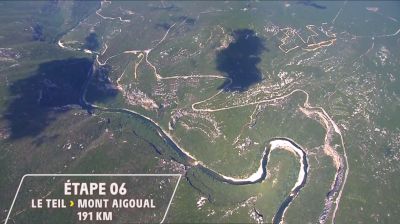 Aerial Look at Stage 6, Le Teil - Mont Aigoual