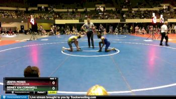 105 lbs Quarterfinal - Jeniya Moses, Samurai Wrestling Club vs Sidney Kai Cornwell, Great Bridge Wrestling Club