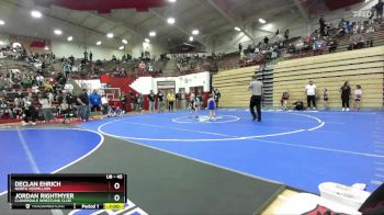 45 lbs Quarterfinal - Declan Ehrich, North Vermillion vs Jordan Rightmyer, Cloverdale Wrestling Club