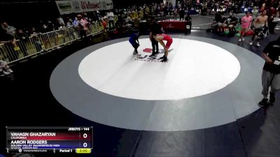 144 lbs Champ. Round 1 - Vahagn Ghazaryan, California vs Aaron Rodgers, Golden Valley (Bakersfield) High School Wrestling