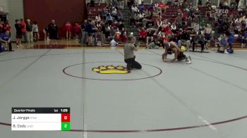 150 lbs Quarterfinal - Josh Jorgge, St. Anthony's vs Brandon Cody, Jesuit High School - Tampa