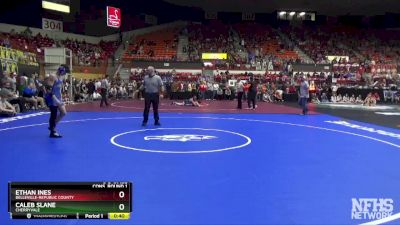 3-2-1A 138 Cons. Round 1 - Caleb Slane, Cherryvale vs Ethan Ines, Belleville-Republic County