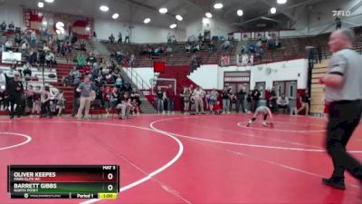 66-73 lbs Quarterfinal - Barrett Gibbs, North Posey vs Oliver Keepes, PAWS Elite WC