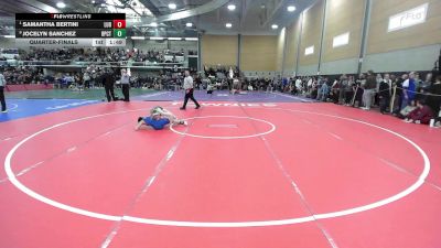 107 lbs Quarterfinal - Samantha Bertini, Ludlow vs Jocelyn Sanchez, Bridgeport Co-op