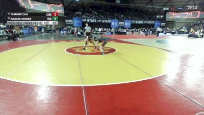 Girls 4A 115 lbs Cons. Round 2 - Jasmine Cha, Camas (Girls) vs Araceli Nunez, Davis (Girls)