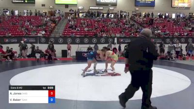 55 kg Cons 8 #2 - Amani Jones, Cardinal Wrestling Club vs Vayle Baker, Team Tornado Wrestling Club