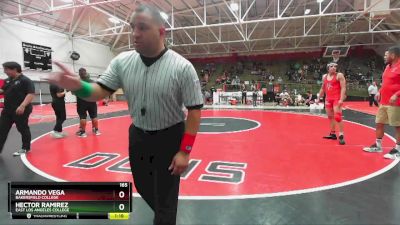 165 lbs Cons. Round 3 - Hector Ramirez, East Los Angeles College vs Armando Vega, Bakersfield College