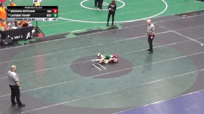 82 lbs Consi Of 32 #2 - Brooks Mitcham, Union City vs Layden Tharp, West Greene