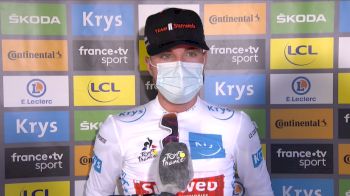 Post Stage: Marc Hirschi In Best Young Rider Jersey