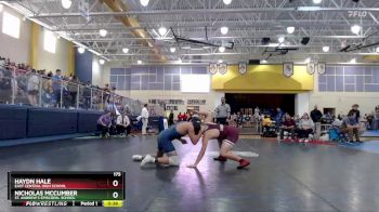 175 lbs Cons. Round 3 - Nicholas McCumber, St. Andrew`s Episcopal School vs Haydn Hale, East Central High School