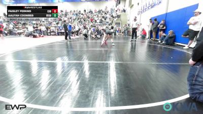 105-115 lbs Rr Rnd 1 - Paisley Perkins, Caney Valley Wrestling vs Aaliyah Coombes, Wyandotte Youth Wrestling