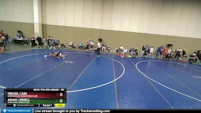 80 lbs Round 3 - Keian Linnell, Stallions Wrestling vs Mikael Cain, Grindhouse Wrestling Club