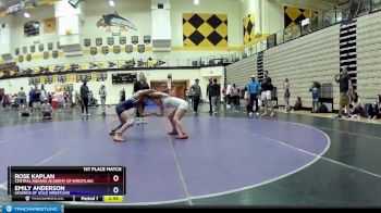 122 lbs 1st Place Match - Rose Kaplan, Central Indiana Academy Of Wrestling vs Emily Anderson, Legends Of Gold Wrestling