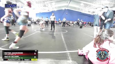 85 lbs Round 1 (4 Team) - Payten Jagodzinski, Girls With Grit vs Paityn McCann, OpenMats Wrestling Club