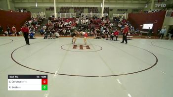 150 lbs Semifinal - Samuel Cordova, St. Thomas vs Ryan Seeb, Woodward Academy