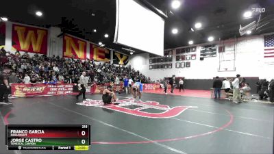 215 lbs Champ. Round 1 - Franco Garcia, Paramount vs Jorge Castro, Temescal Canyon