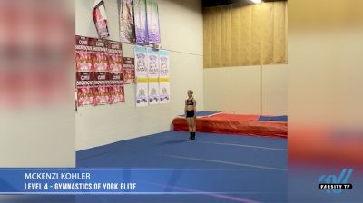 Level 4 Varsity TV Level Legacy Champion: Mckenzi Kohler - Gymnastics of York Elite