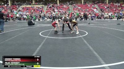 58 lbs Champ. Round 2 - Johnny Torres, Newton Wrestling Club vs Miles Kennedy, Osage Indians Wrestling Club