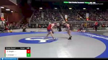 4A-182 lbs Champ. Round 1 - Carsen Knight, Evanston vs Cohen Granzer, Campbell County