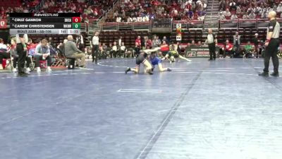 3A-106 lbs Quarterfinal - Carew Christensen, Waukee Northwest vs Cruz Gannon, Dowling Catholic