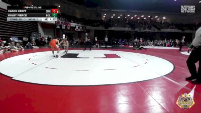 120 lbs Quarterfinals (8 Team) - Cason Craft, COWETA vs KOLBY PIERCE, MCALESTER