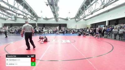 110-I lbs Round Of 64 - Matthew Cordova, AMERICAN MMA AND WRESTLING vs Solomon Johns, Fisheye