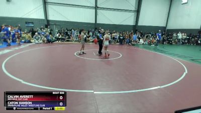 87 lbs Quarterfinal - Calvin Averett, Red Devil Mat Club vs Caton Hanson, Snoqualmie Valley Wrestling Club