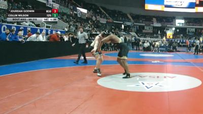 6A 215 lbs Champ. Round 1 - Collin Wilson, Fort Payne vs Jourdan Godwin, Mcadory