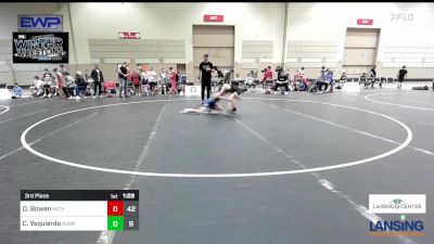 74 lbs 3rd Place - Dominic Bowen, Michigan Premier WC - (B) vs Collin Ysquierdo, Askren Wrestling Academy - (C)