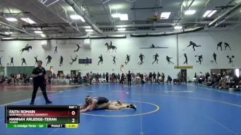 136 lbs Cons. Round 3 - Hannah Arledge-Teran, Albion vs Faith Romain, Northern Michigan University