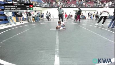 46 lbs Semifinal - Arlo Shattuck, Harrah vs Everly Magallanes, Dumas Wrestling Club