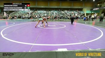 110 lbs 2nd Place - Brooklynn Garza, Red Wave Wrestling vs Sienna Ocean Salaheddine, Sea Queens - Threshold