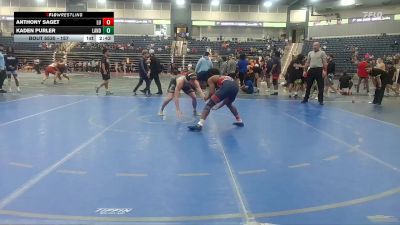 157 lbs Cons. Round 5 - Kaden Purler, LANDER vs Anthony Saget, Liberty U