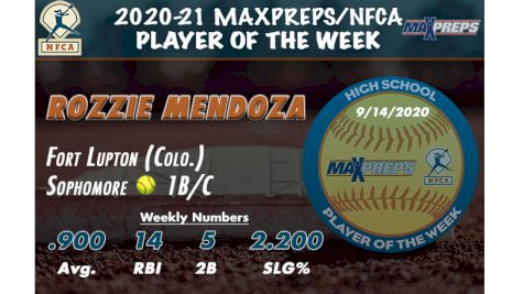 Rozzie Mendoza Named MaxPreps/NFCA High School Player Of The Week