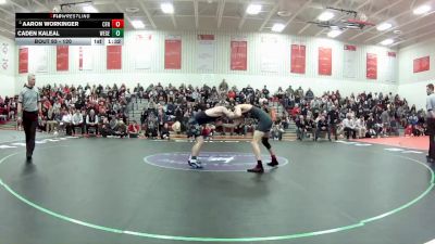 120 lbs Semifinal - Aaron Workinger, Northwest (Canal Fulton) vs Caden Kaleal, West Geauga