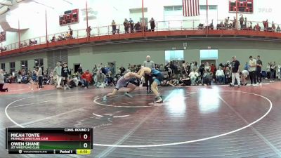 126 lbs Cons. Round 2 - Micah Tonte, Franklin Wrestling Club vs Owen Shane, Jet Wrestling Club