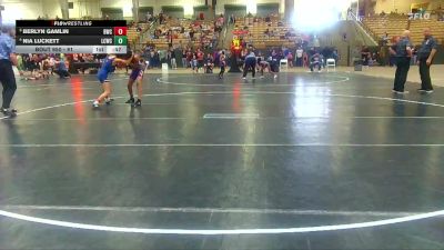 91 lbs Cons. Semi - Nia Luckett, Lawrence Co Wrestling Club vs Berlyn Gamlin, Blackman Wrestling Club