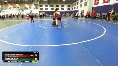 165 lbs Cons. Round 2 - Devin Padilla, Northwestern (Iowa) vs Shemar Barthelus, St. Thomas University