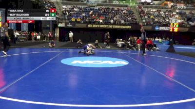 125 lbs Cons. Round 3 - Izzy Balsiger, Wis.-Eau Claire vs Alex Diaz, NYU