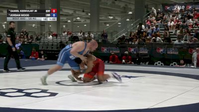 125 kg Quarters - Daniel Kerkvliet Jr, Spartan Combat RTC/ Titan Mercury Wrestling Club vs Jordan Wood, Lehigh Valley Wrestling RTC
