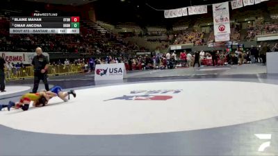 Bantam - 62 lbs Semis - Omar Ancona, RBWC (Rancho Bernardo Wrestling Club) vs Blaine Mahan, Run To Danger Wrestling