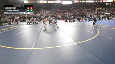 5A 132 lbs Cons. Round 2 - Cooper Lehosit, Emmett vs Riley Johnson, Lewiston
