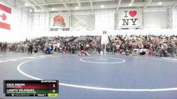 128 lbs Quarterfinal - Zack Gibson, Club Not Listed vs Landyn Velasquez, Warrior Warehouse Wrestling