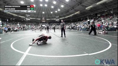 55 lbs Consi Of 32 #2 - Stetson Peterson, Cushing Tigers vs Jett Elledge, Prime Wrestling