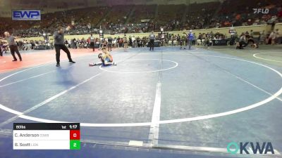 80 lbs Quarterfinal - Calib Anderson, Cowboy Wrestling Club vs Brody Scott, Lions Wrestling Academy