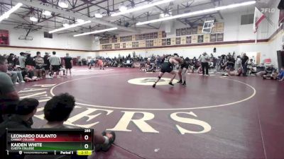 285 lbs Cons. Round 3 - Leonardo Dulanto, Chabot College vs Kaiden White, Cuesta College