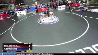 195 lbs Cons. Round 3 - Angel Gallegos, Beat The Streets - Los Angeles vs Moses Mackabee, 7 Virtues Wrestling Club