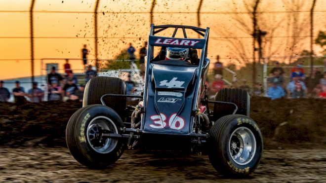 Leary's Heroics Lift Him to Gas City USAC Sprint Glory